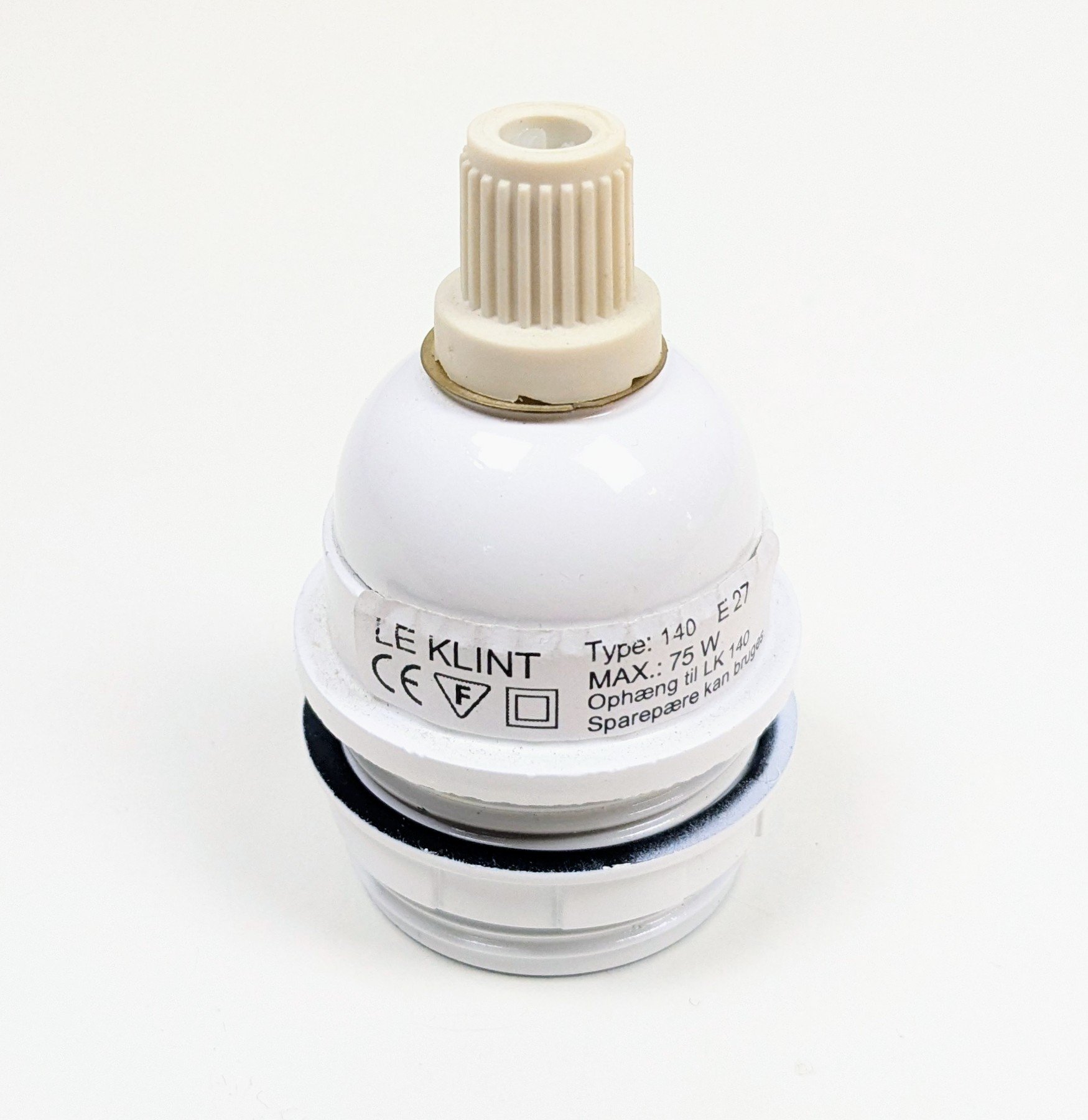 Original LE KLINT Fatning 140, E27 uden afbryder hvid – Second hand