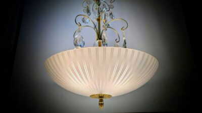 Luksuriøs storslået barok Hall lysekrone. Orrefors fra 1930. Restored. Pickup only.