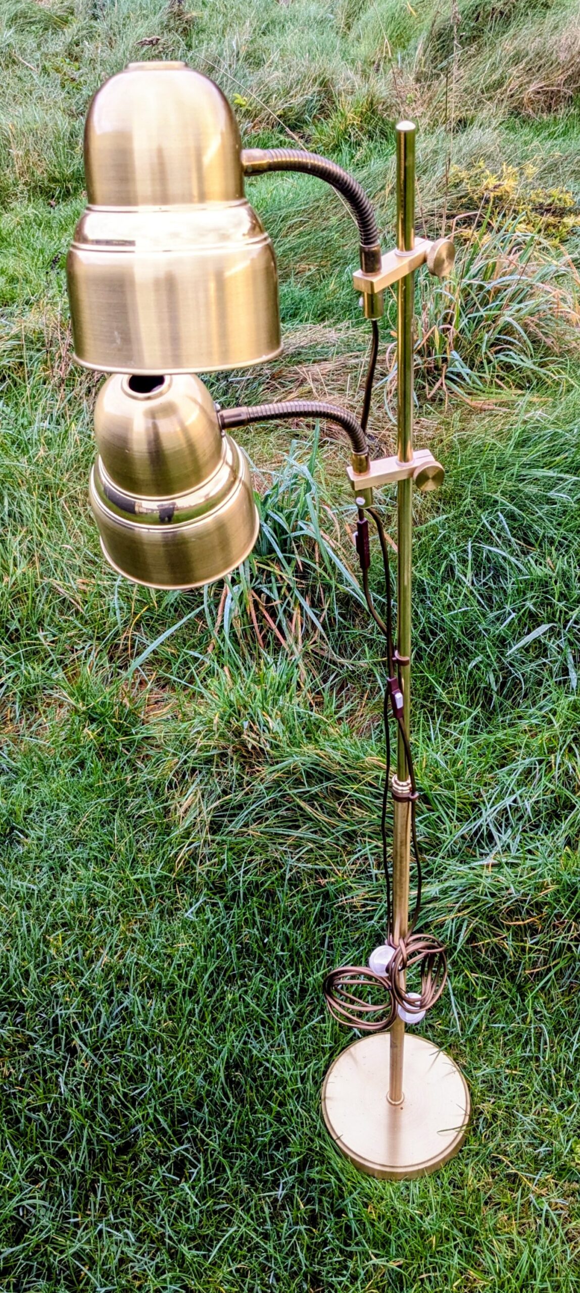 Skøn gulvlampe fra 1970 i messing. EWÅ G-16. 130 cm høj. Pickup only. - Billede 2