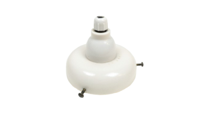 Antik bakelit glasholder til lampeglas med gribekant mellem 71 mm og 81mm. Hvid creme