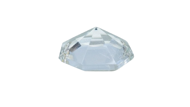 Krystal prisme til lysekrone. 26mmH. 25 mmB. 33 facet slebne sider. Brilliant Octogons