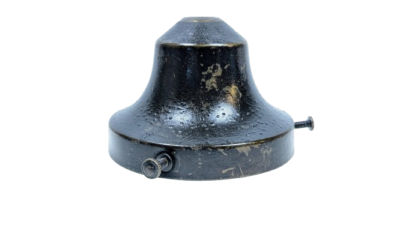 Antik patineret glasholder i messing. Til lampeglas gribekant 71 - 81 mm.