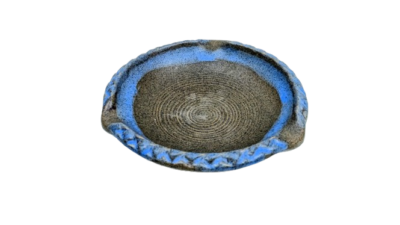 Hans Kähler 1980. Askebæger - Stentøjsfad. Ø140 mm. Dansk håndlavet. Danish design.