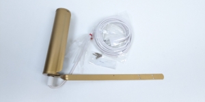 Ny ubrugt Maleri / Reol belysnings armatur fra 1970. Skærm 185 mm. Komplet