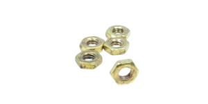 Flad Interiør Messing M3 lampe møtrik (Nye). Sæt med 5 stk.