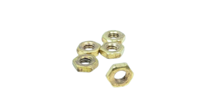 Flad Interiør Messing M3 lampe møtrik (Nye). Sæt med 5 stk.