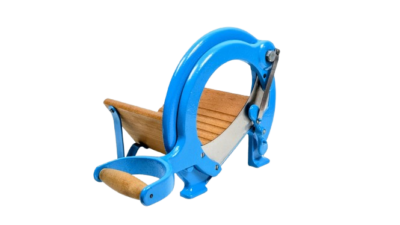 Raadvad brødskærer i lyseblå. Excellent condition.