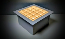 Ny North Light plafond E27 i hvid. (Indbygnings plafond). 1990. Ubrugt