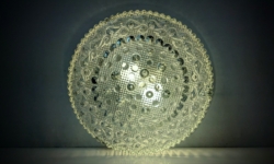 Stor Helena Tynell plafond, Glashütte Limburg, Tyskland. Ø34. Perfekt stand. 1960. Til væg eller loft.