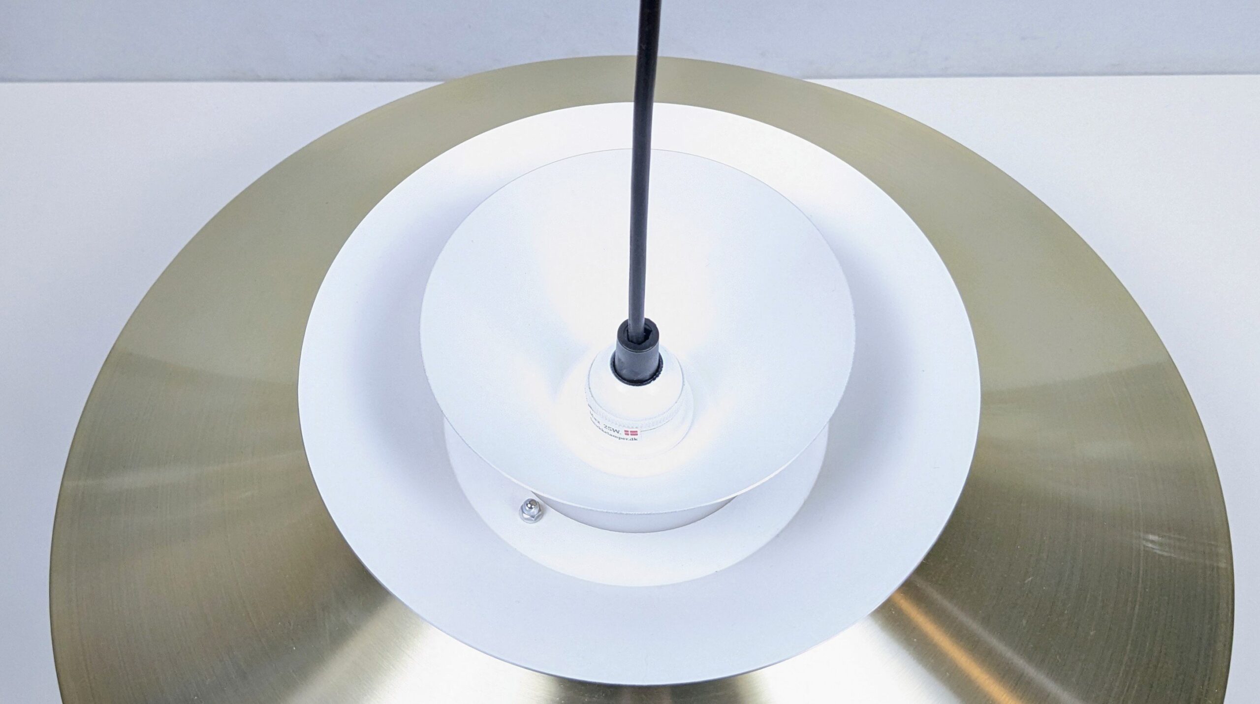 Dansk design spisebordslampe 1960. Ø50. Superlight. Nyt el. I flot stand. Minimale brugsspor. - Billede 5