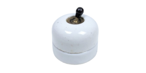 Dansk porcelæn 1 polet afbryder. LK 30016-2. Vintage. Porcelæn. Fra 1920