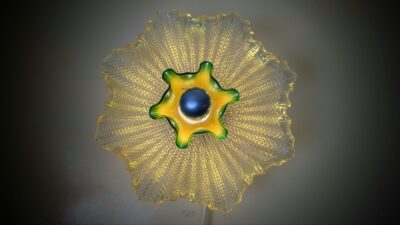 Stor custom art deco flower væglampe. Ø31. Made in Denmark. Unika. Pickup only