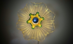 Stor custom art deco flower væglampe. Ø31. Made in Denmark. Unika. Pickup only