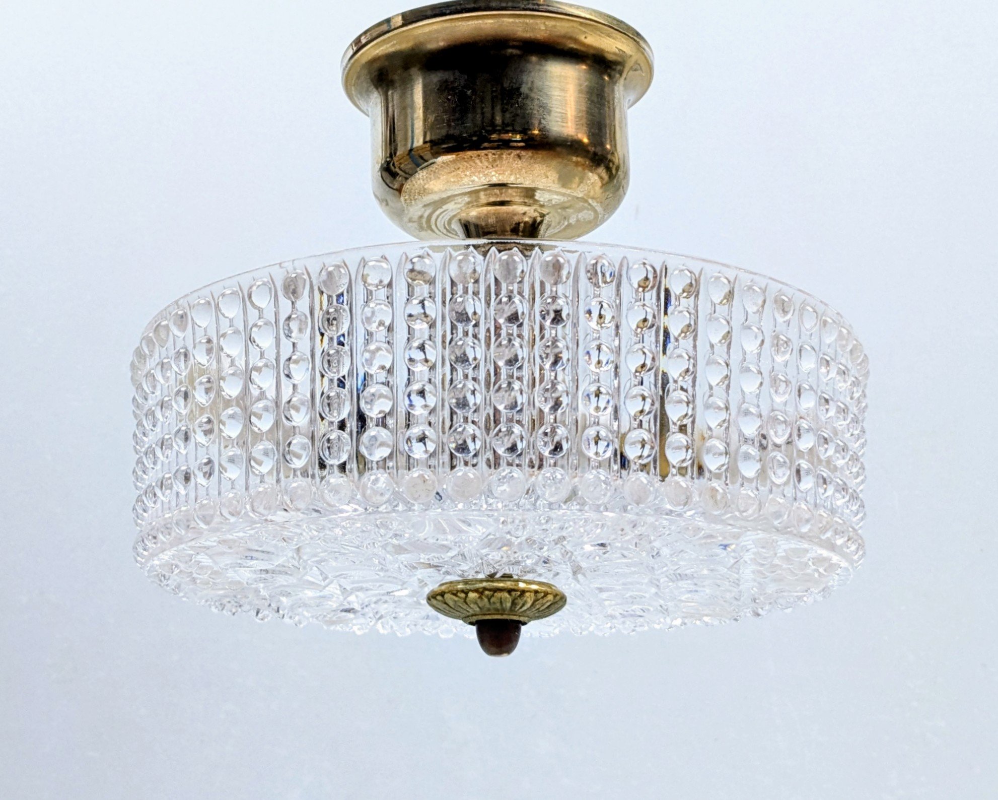 Skøn plafond 1960. Orrefors glas. Fuld restaureret. Ø24. Bla. nyt el. Ståks - Billede 3