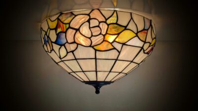 Storslået og sjælden Tiffany Honsel loft plafond. Stor Ø38. Pickup only