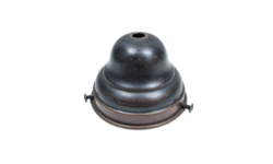 Antik patineret glasholder i kobber. Til lampeglas gribekant 72 – 82 mm.