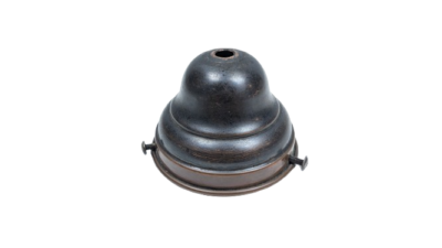 Antik patineret glasholder i kobber. Til lampeglas gribekant 72 - 82 mm.