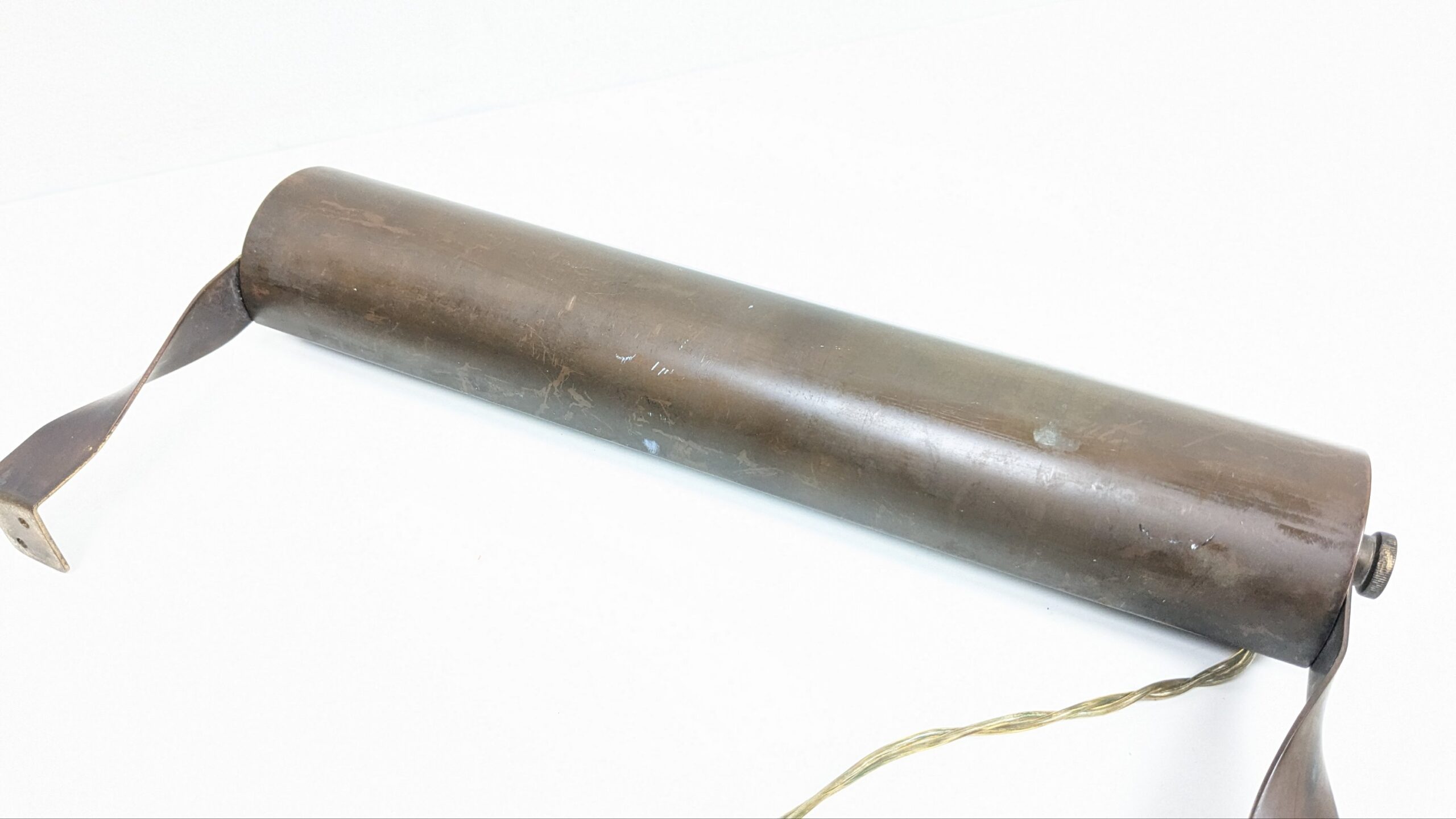 Sjælden Engelsk biblioteks reol lampe fra 1930. Original med 3,5 meter ledning og original gløderør.