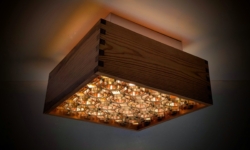 Klassisk dansk plafond i fyrretræ fra 1970. Nyt el m.m 25x25x15.