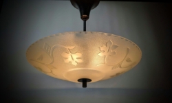 Skøn Antik entre plafond fra 1930. Ø40. Restaureret. 40 cm fast nedhæng.