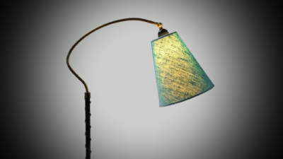 Skøn fuld restaureret gulv lampe fra 1956. 140 cmH. Excellent condition. Pickup only.