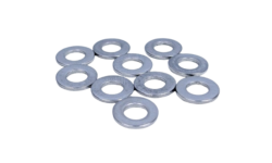 Lampeskive M4,3 mm hul. Ø8,6 mm. Forhøjelse af design lamper med søjle rør montering. 10 stk pakning.