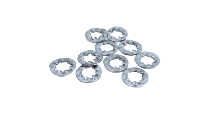 Sikringskive M5,3 mm hul. Ø10 mm. Til sikring af design lamper med søjle rør montering. 10 stk pakning.