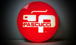 Original Italiensk Pascucci lyskasse – Ø45 cm – Neon – Flot stand. Delvist nyt el.