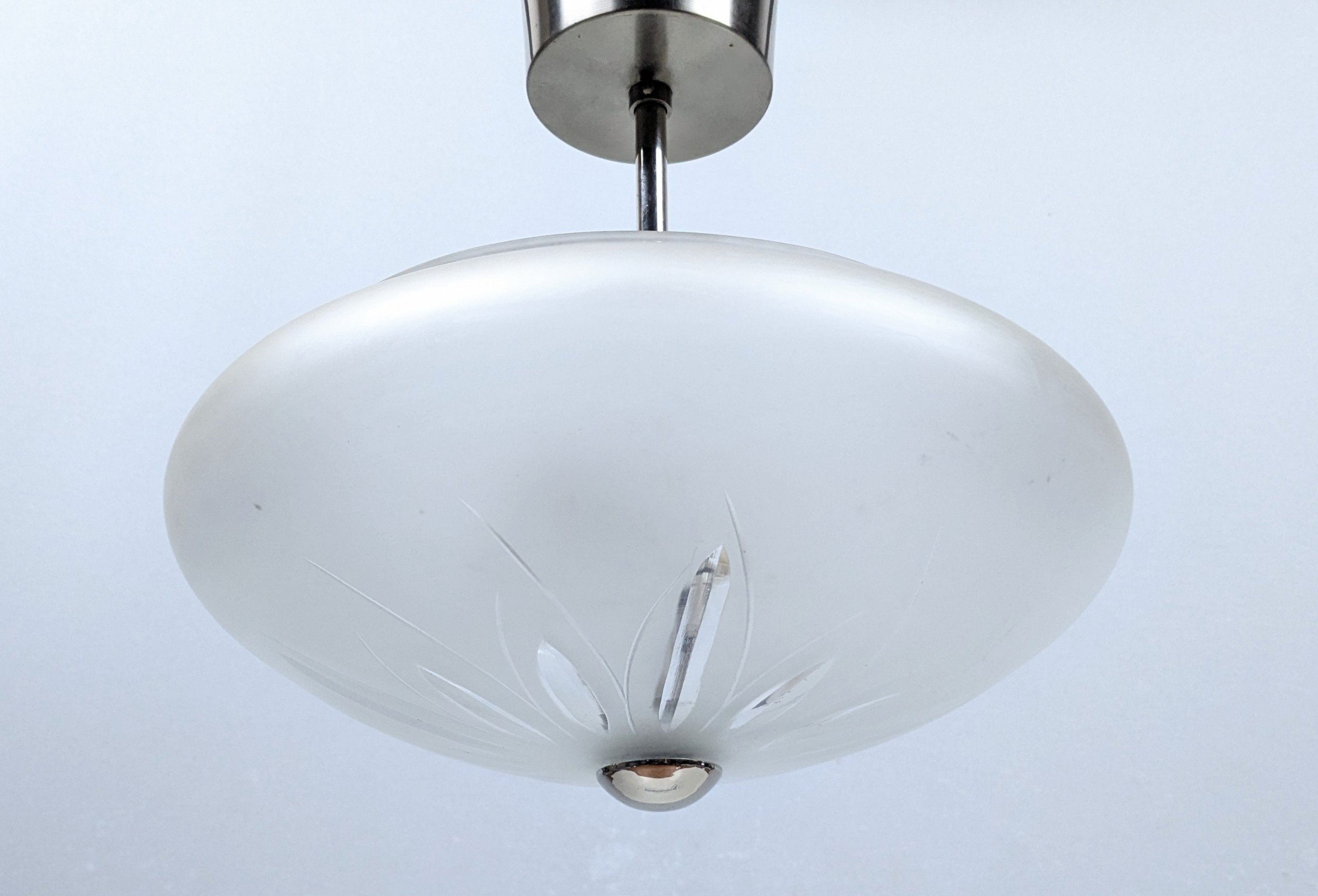 Custom håndsamlet ampel plafond. Ø27. 32cmH. Nyt el m.m. Unika