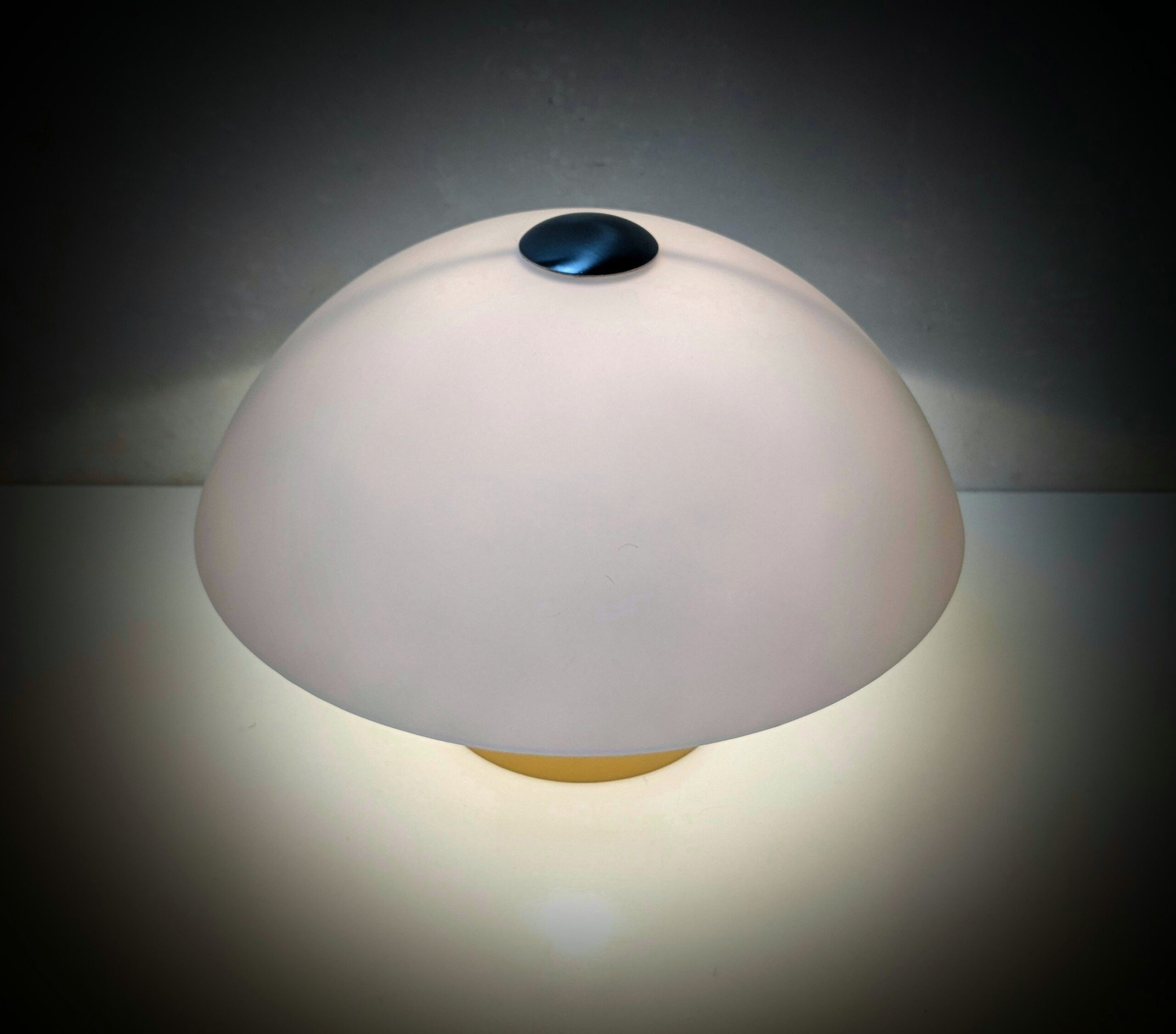 Custom håndsamlet Fat Mushroom TV bordlampe. Ø25. Nyt el. m.m. Unika. - Billede 3