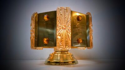 Custom håndsamlet prisme TV reol lampe. Ø28. Redesign. Pickup only.