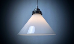 Klassisk dansk Skagen skomager pendel fra 1980. Nyt el m.m Krom. Ø23,7  14,5 CmH