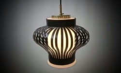 Original Svend Aage Holm Sørensen m.fl Loftlampe fra ca. 1960 – Professionelt Restaureret – Ø27 cm