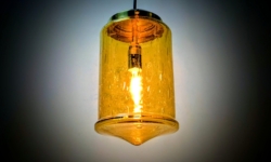 Unika Custom interiør lampe. 1970 glas. Ø15. Møllers Belysning. Redesign.