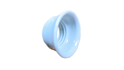 Antik porcelæn top til Messing E27 fatning. Reservedel. M27 4mm. Fra 1920