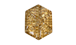 Original dansk Vitrika Runa pendel lysekrone glas. Rav farvet. 1960