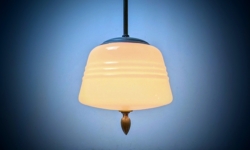 Antik kuglependel 1920. Professionelt restaureret. Ø20. 63 cm fast nedhæng.