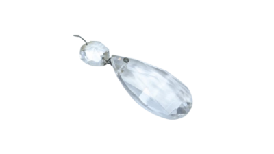 Antik Krystal prisme m. ophæng. Ca. 1850. Lysekrone. Dråbe.