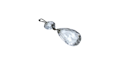 Antik Krystal prisme m. ophæng. Ca. 1850. Lysekrone. Dråbe. Brilliant