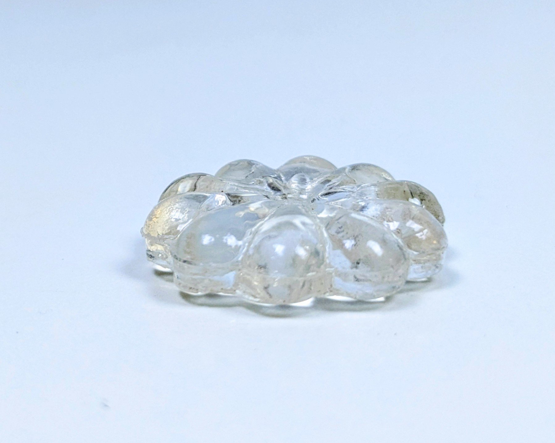 Antik Krystal prisme. Ca. 1850-1950. Lysekrone. Marguerit. 2 sidet. Ø30 mm