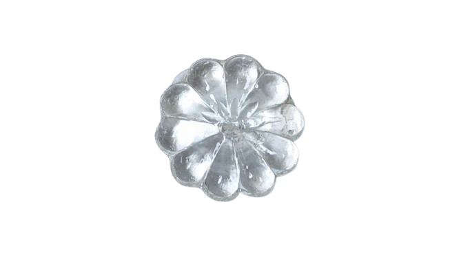 Antik Krystal prisme. Ca. 1850-1950. Lysekrone. Marguerit. 2 sidet. Ø30 mm