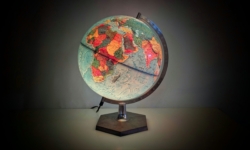 Original dansk design globus fra 1976. Scan globe. Professionelt restaureret.