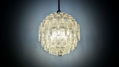 Carl Fagerlund Snowball glas lampe fra 1960. Professionelt restaureret. Ø15. 1,5 kilo glas