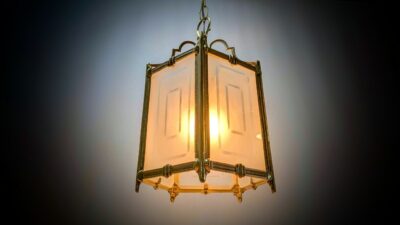 Excellent Entre – Fransk inspireret messing lanterne lampe fra 1960’erne.