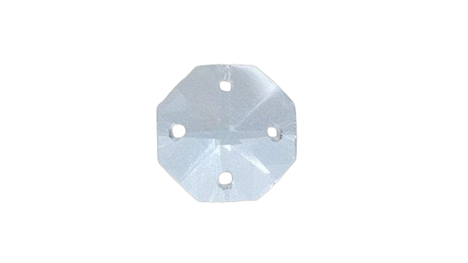 8 kantet Krystal prisme. Til lysekrone. 18mmH. 24 sider. 4 huls. Stjerne. 1950 Swarovski. NY