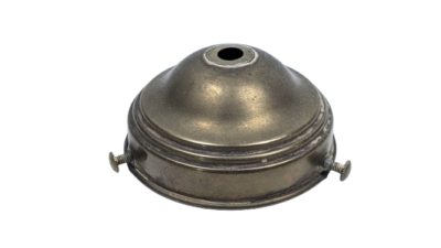 Original glasholder i ældet messing. Gribekant mellem 74- 82 mm. 1920.