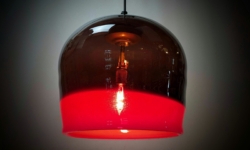 Unika glas art loftlampe fra 1960. Johansfors glasbruk. 4,5 kilo glas. Håndsamlet af Møllers Belysning. Pickup only