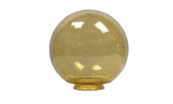 Original E.S.Horn lampeglas 1970. Ø19. Gribekant 81 mm.Orange boble.