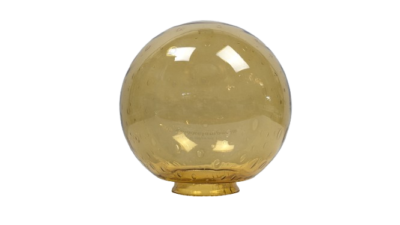 Original E.S.Horn lampeglas 1970. Ø19. Gribekant 81 mm.Orange boble.