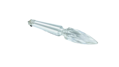 Antik Krystal prisme Is perle. Ca. 1780. Fransk Battan. 100 mmL plus øje.
